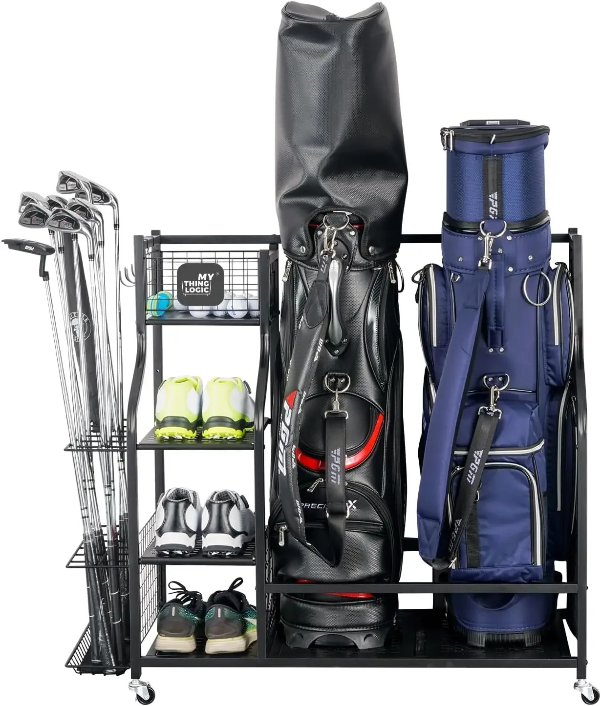 Golf Equipment Garage Organizer - Golf Storage Garage Organizer, Golf Bag