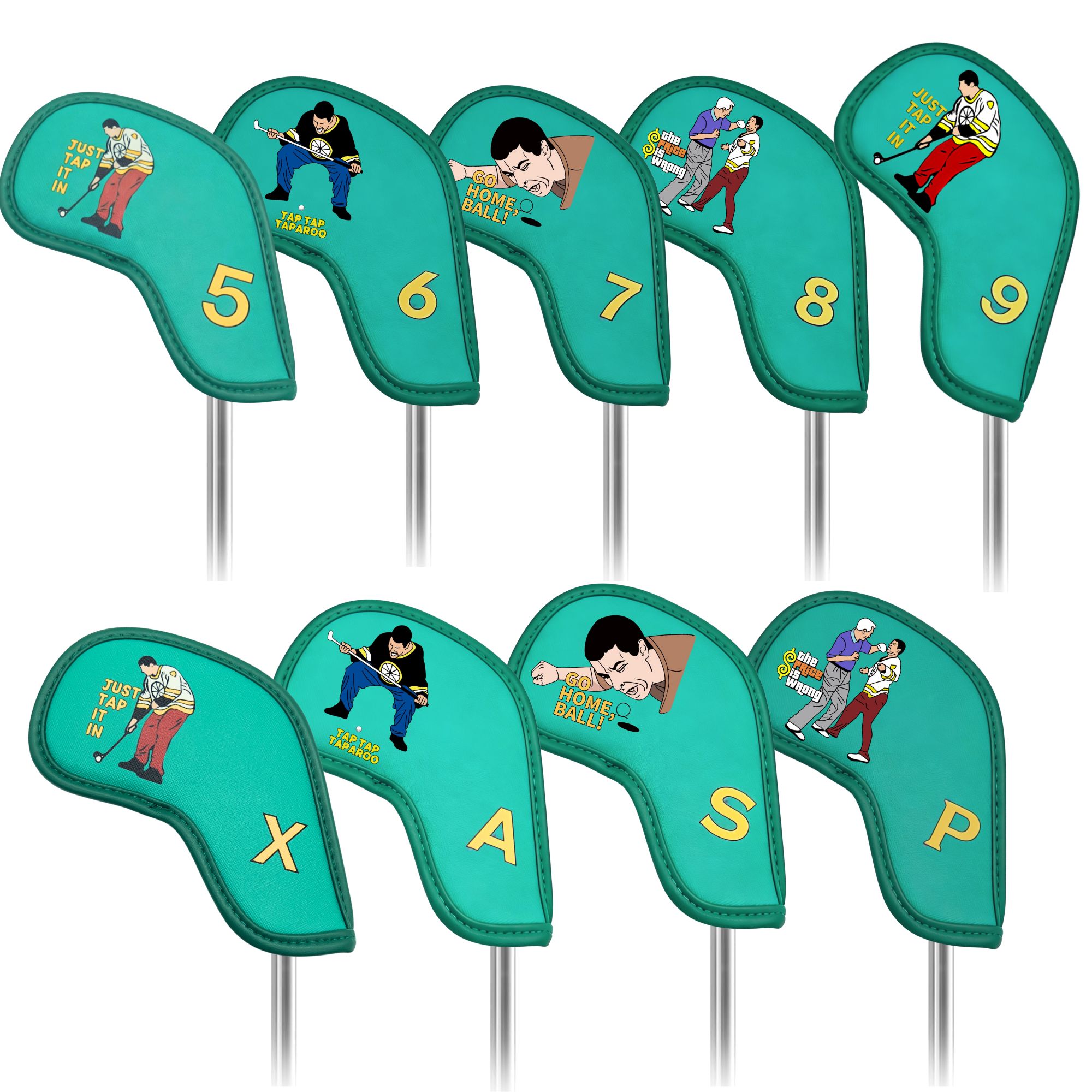 Headcover Driver - 9 pcs Golf Iron Covers with