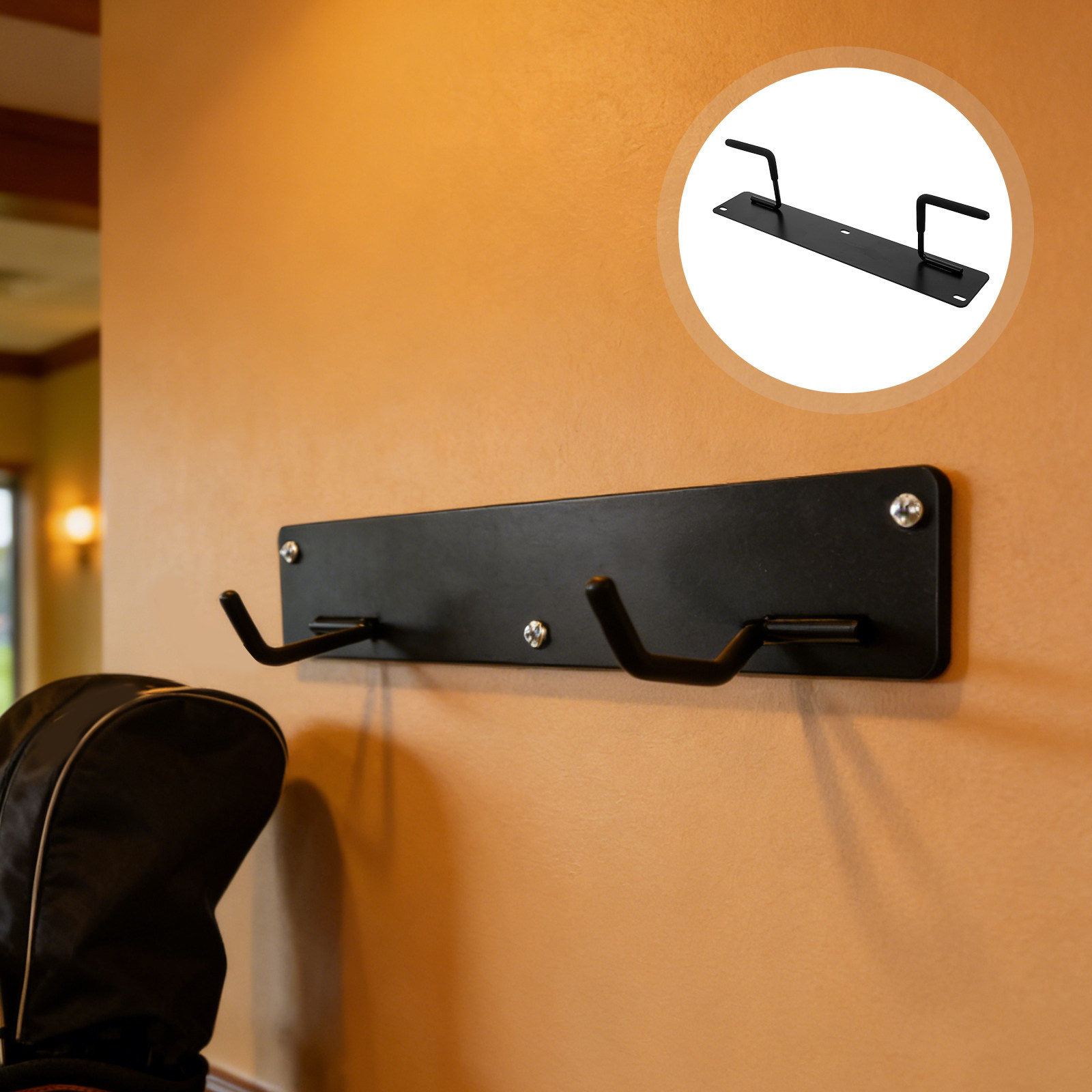 Golf Equipment Garage Organizer - Wall Mounted Golf Bag Storage Rack