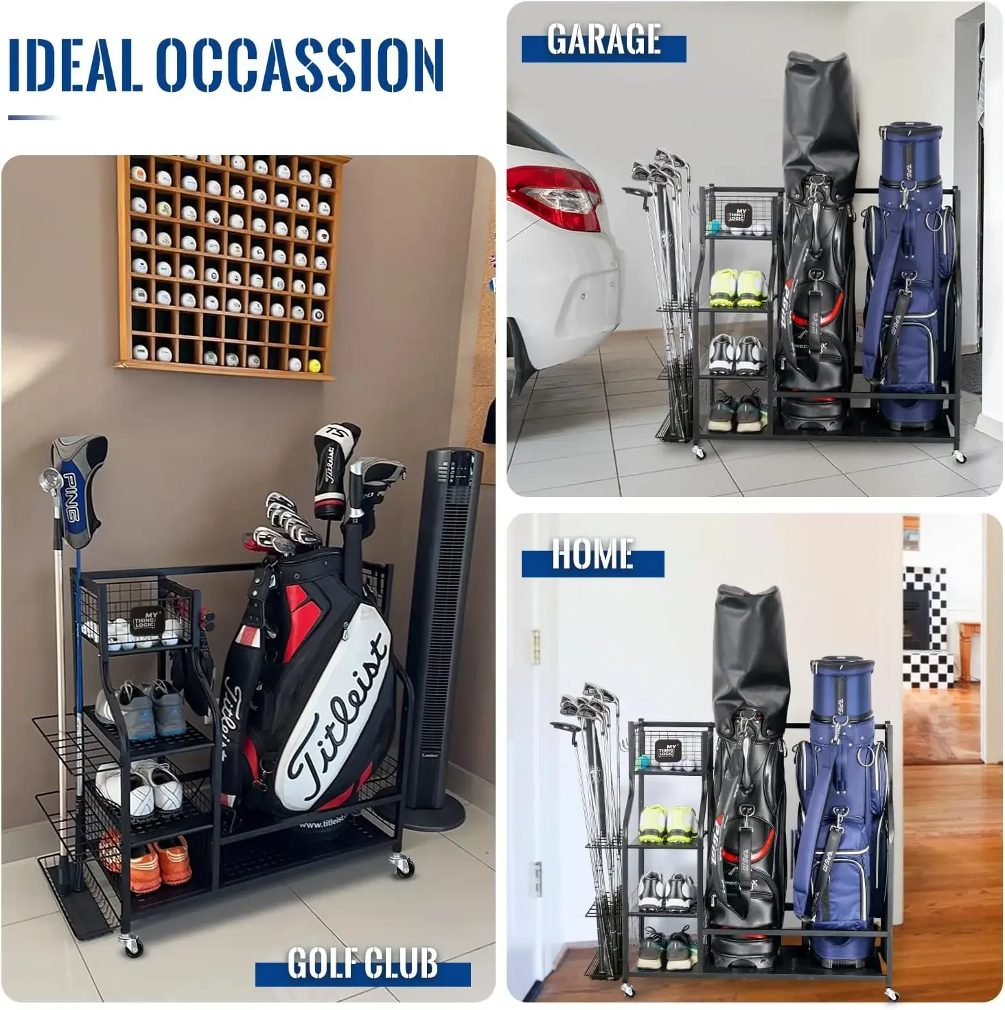Golf Storage Garage Organizer, - đánh giá và giá Golf Equipment Garage Organizer