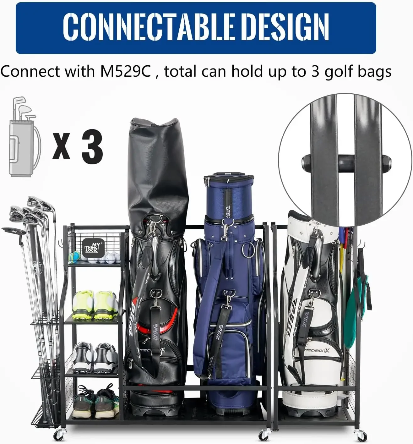 Golf Storage Garage Organizer, - đánh giá và giá Golf Equipment Garage Organizer