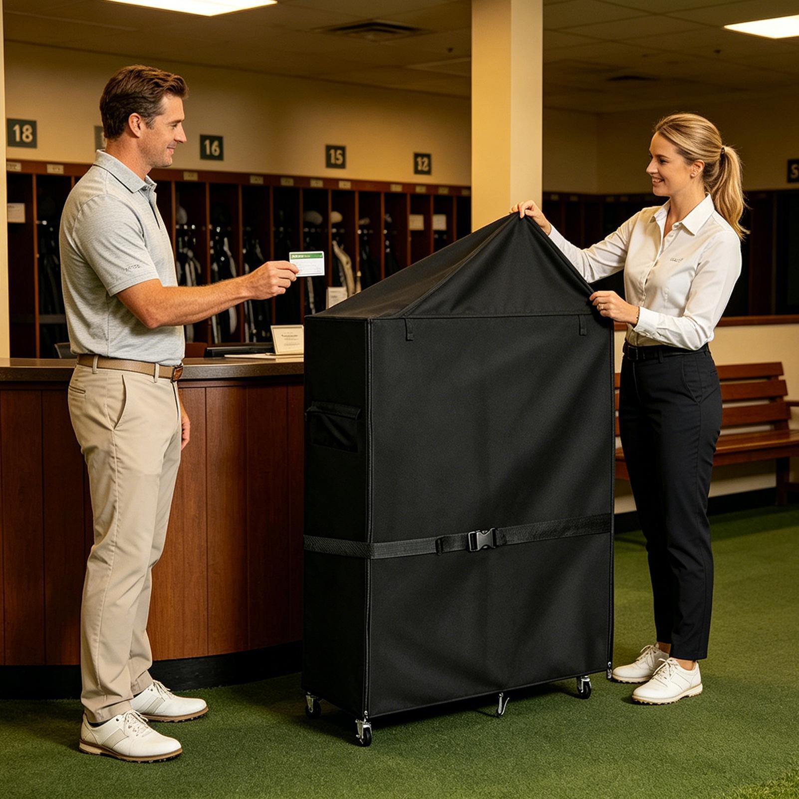 Golf Bag Stand Covers Oxford D - đánh giá và giá Golf Equipment Garage Organizer