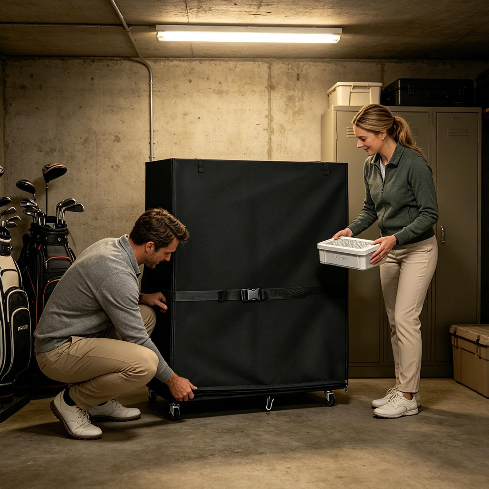 Golf Bag Storage Cover Oxford  - đánh giá và giá Golf Equipment Garage Organizer